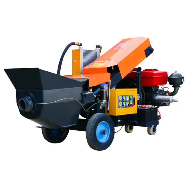 Mobile Mini Diesel Concrete Pump Diesel Multi Function Concrete Pump Portable Concrete Pump Machine For Sale Brazil