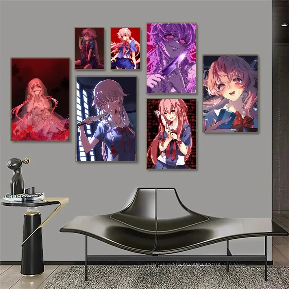 1pc Yuno Gasai Future Diary Anime Poster HD Posters Home Room Bar Cafe Decor Art Wall Painting Picture