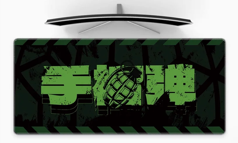

Battle Damage Dirty Hand Grenade Silk Smooth Mouse Pad Super Large Thick Waterproof Office Personality Natural Rubber Big Anime
