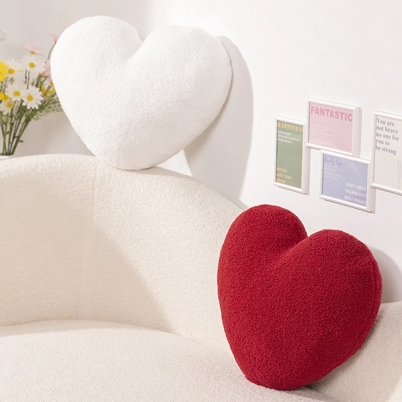 Almohada de corazón, almohadas decorativas de felpa con forma de corazón de amor, cojín para sofá y coche, regalos del Día de San Valentín