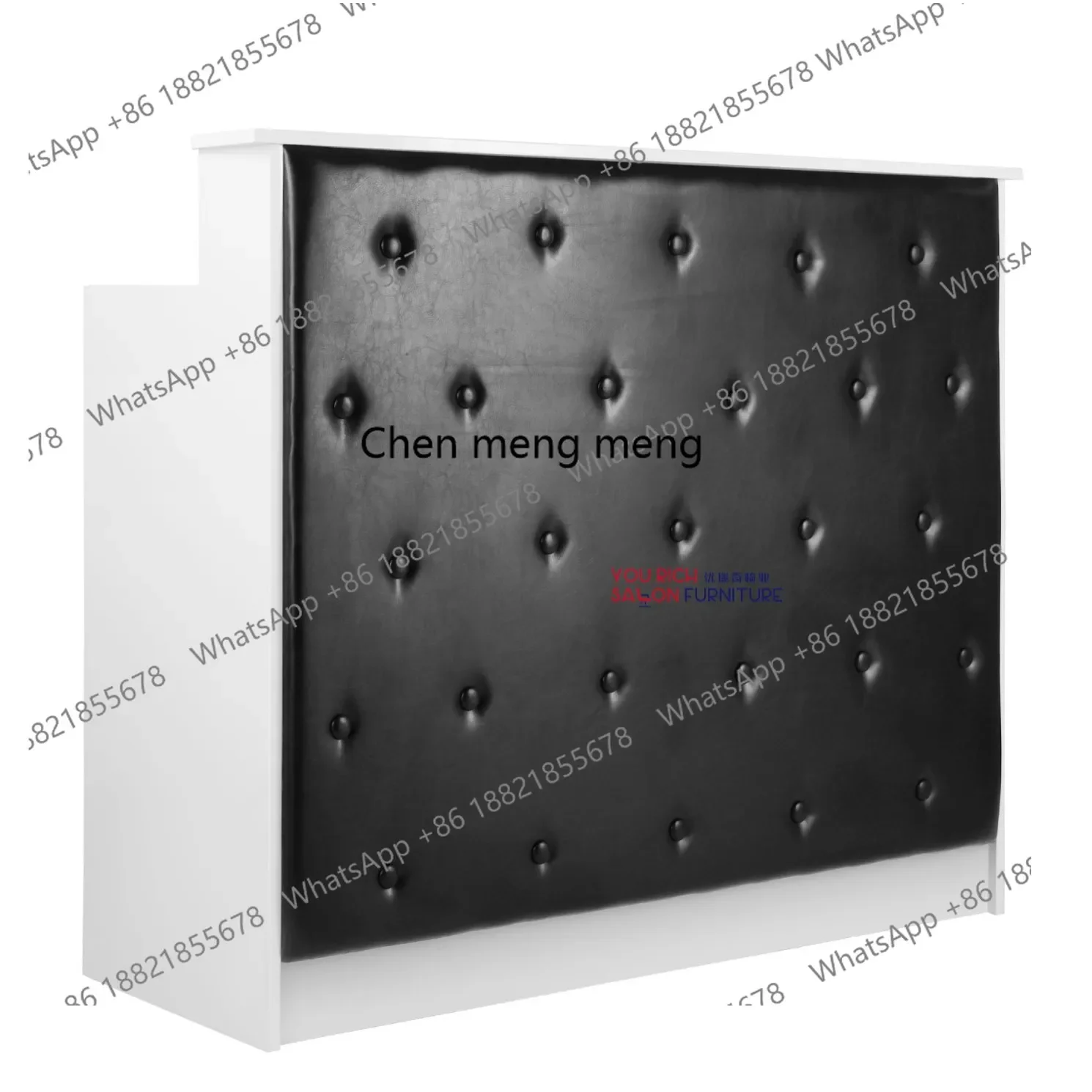 A139 Black leather checkout page Barber shop workbench Hair salon Beauty salon checkout page Reception desk Bar