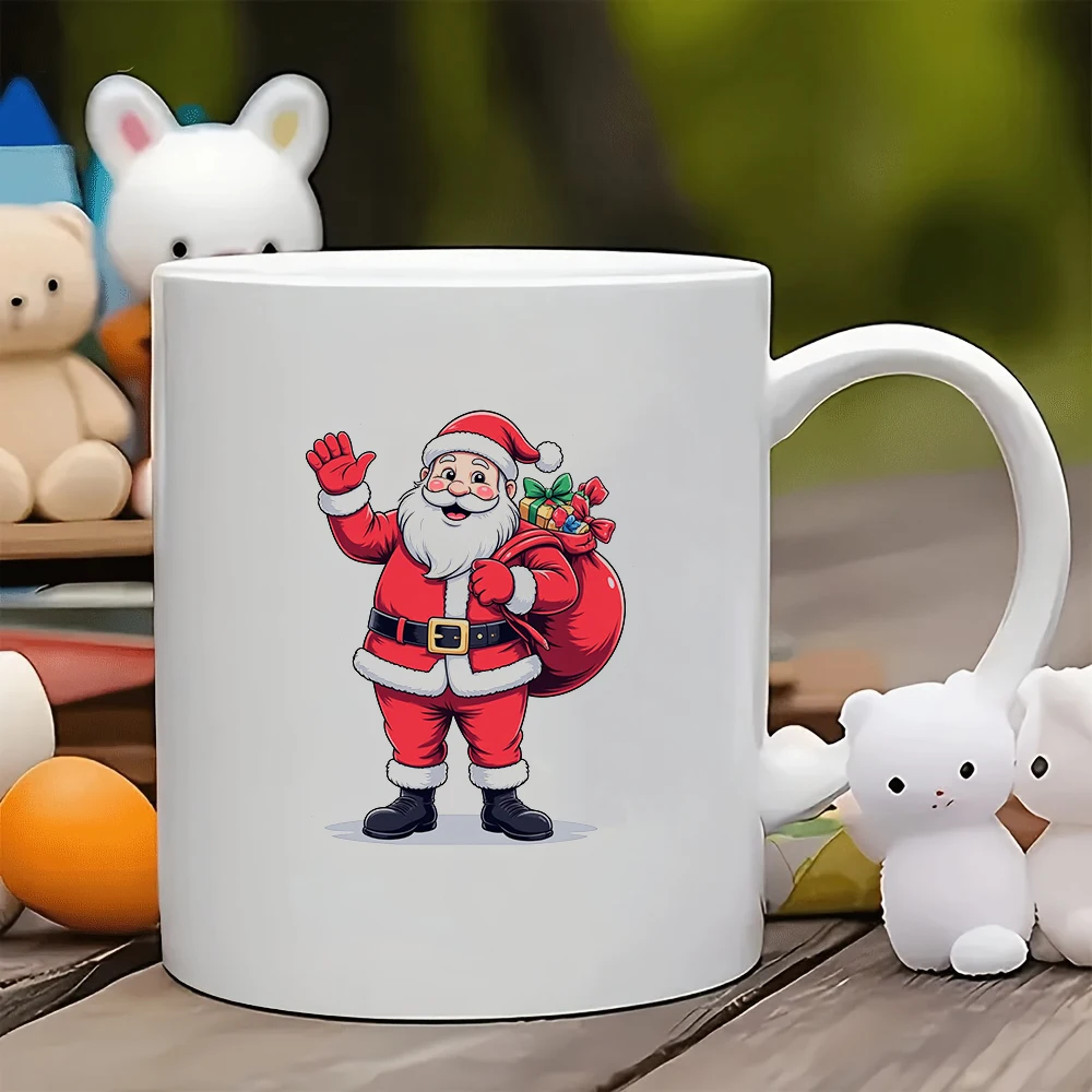 

11oz Mugs + Cartoon Santa Claus + Christmas Gift - Kids Water Bottle Family Office Coffee Cup Set