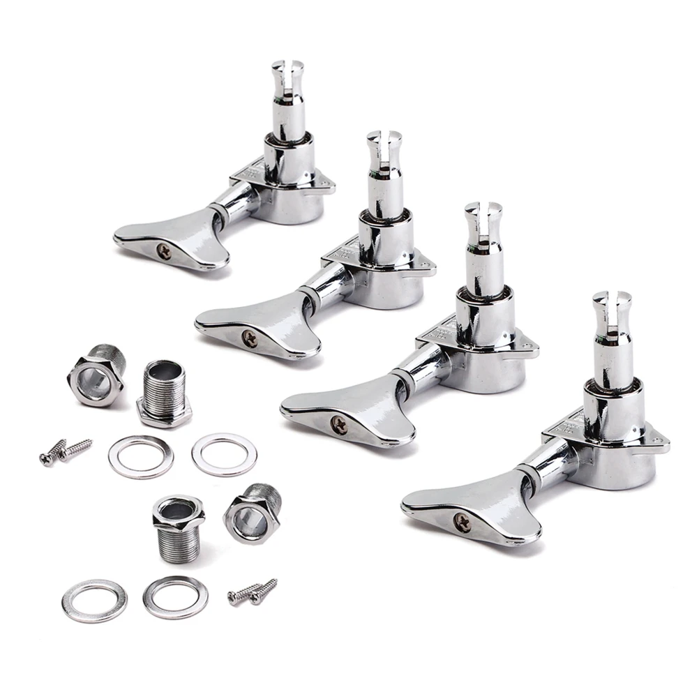 

Bass Guitar Tuning Pegs Tuner Machine Heads Tuning Pegs for Electric or Acoustic Guitar with Ferrules Screws Threaded Bushing