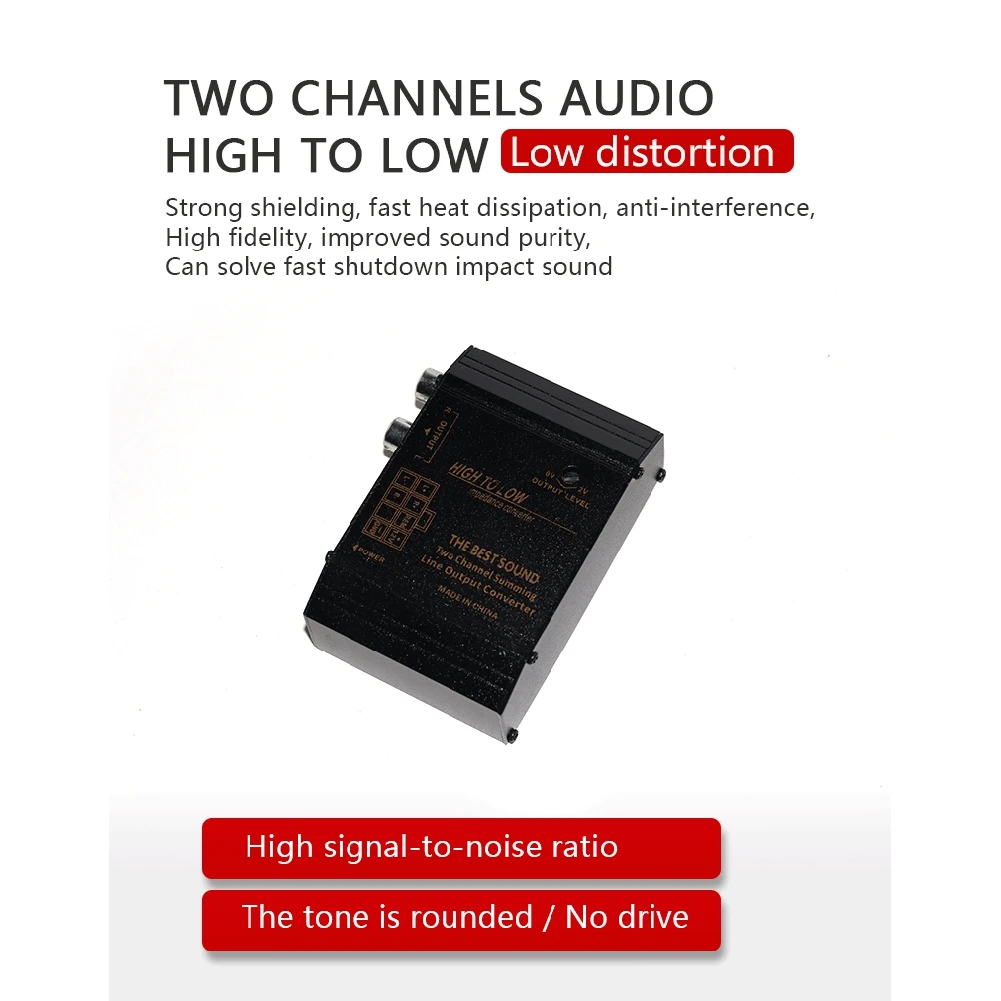 SQPP-12V Adaptor Konverter Tingkat Tinggi Ke Rendah Untuk Speaker Audio Mobil Dengan Teknologi Port RCA