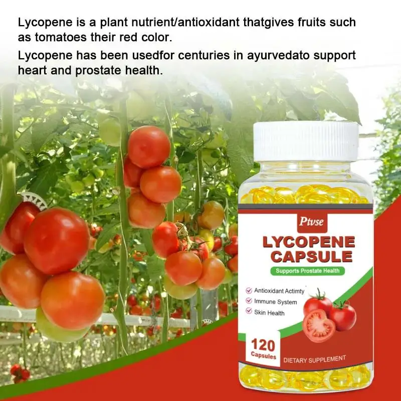 Ptvse Tomato Extract Lycopene Capsules for Men Health Prostate and Urinary Tract Health Hair Growth Men Only