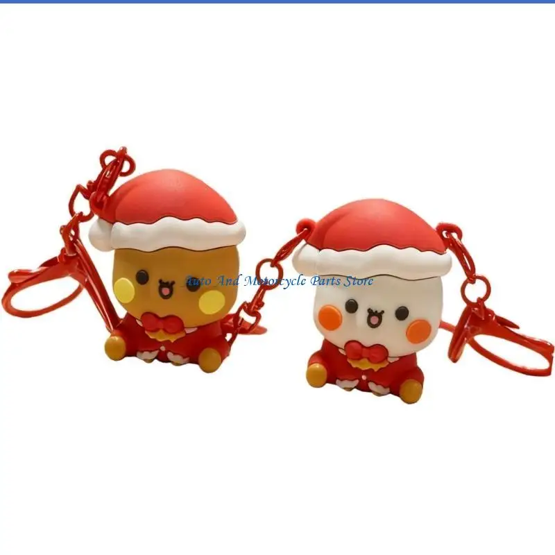 

P9FD Festive Vehicle Holder Holiday Doll Charm Winter Auto Accessory for Decors