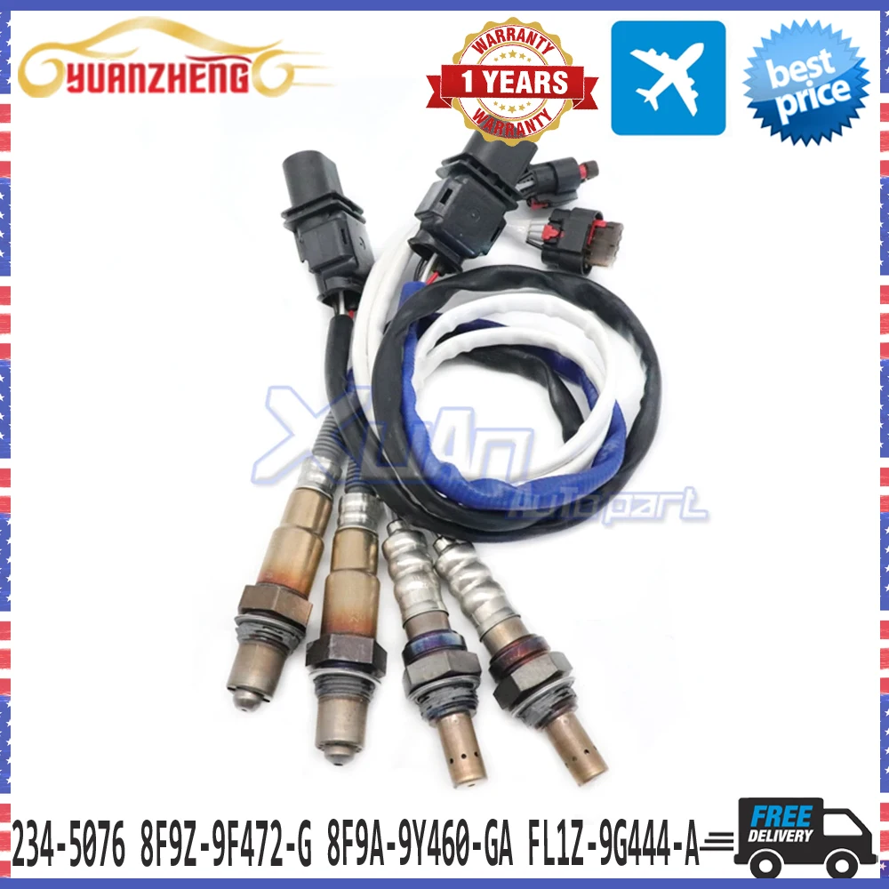 

4X Up+ Downstream Air Fuel Ratio Lambda Oxygen Sensor 234-5076 8F9Z-9F472-G 8F9A-9Y460-GA FL1Z-9G444-A For Ford E-150 Expedition