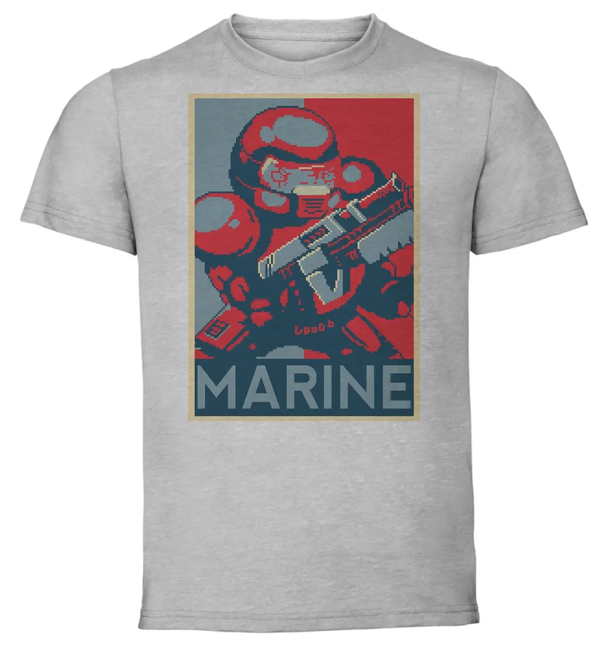 T-Shirt Unisex - Grey - Propaganda - Enter The Gungeon The Marine