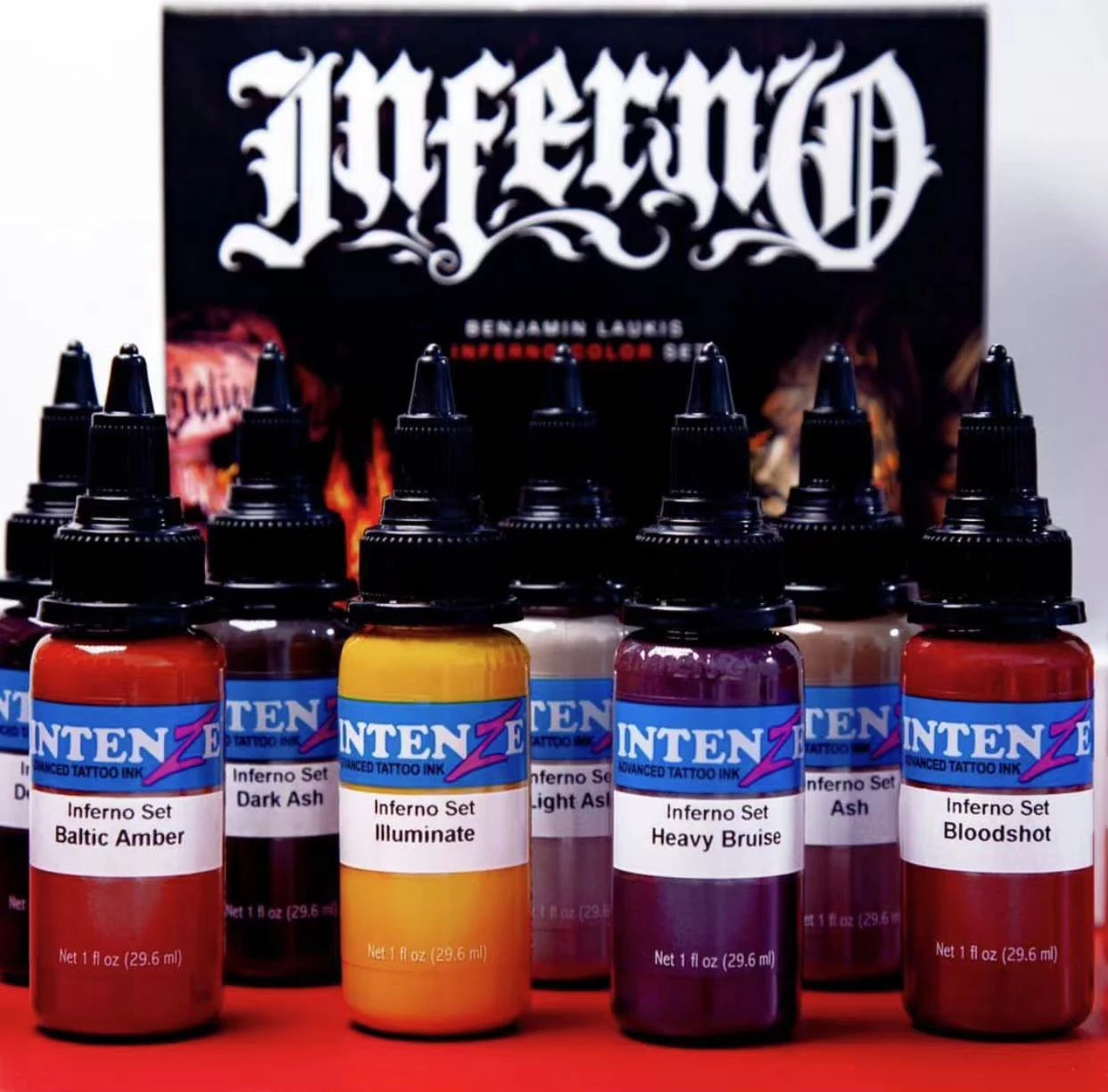 14PCS Tattoo Ink Set Permanent Makeup Coloring Micropigmentation Pigment Tattoo Art For Silicone Skin Color 30ml/Bottle