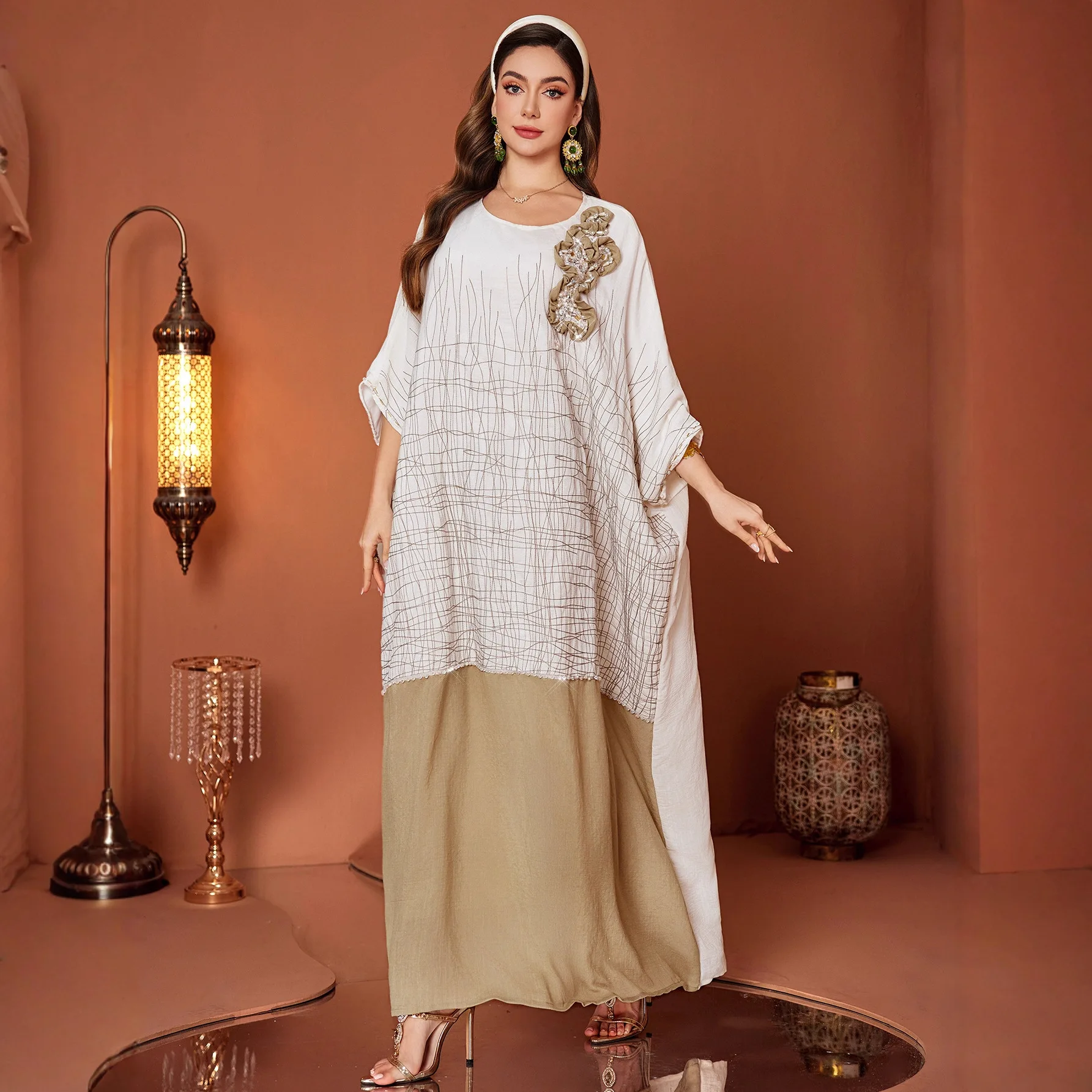 

Ид мусульманское платье Абая женские длинные платья Джалабия вечерние лоскутное платье с бисером Рамадан мароккан Дубай Абая кафтан Vestidos