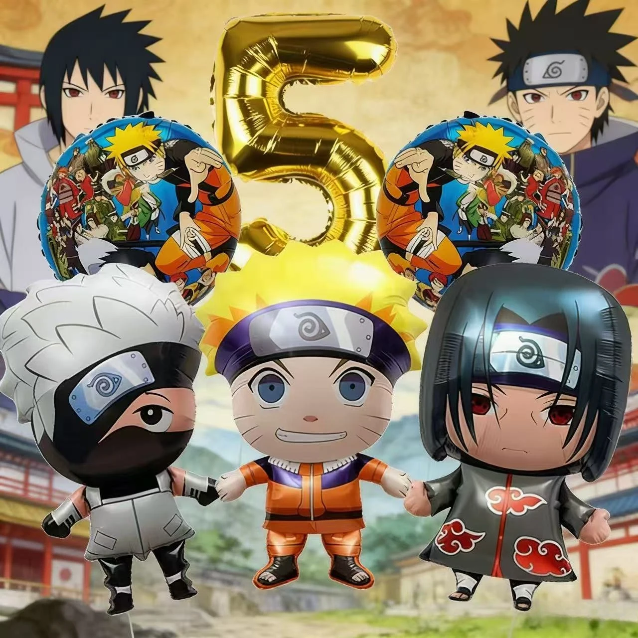 Set de Globos de Naruto - Kit de Globos con Temática de Anime para Decoraciones de Fiestas Infantiles, Artículos para Fiestas de Naruto