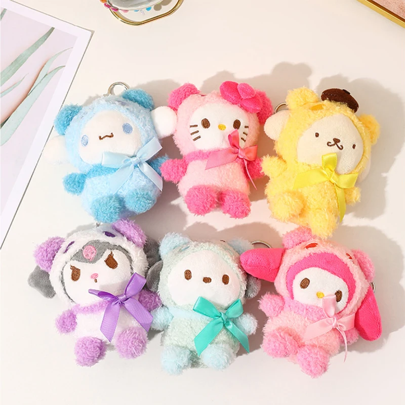 

Kawaii Anime Kuromi My Melody Pompompurin Brinquedos Infantil Menina School Bag Keychain Kawaii Accessories Room Decor Kids Gift