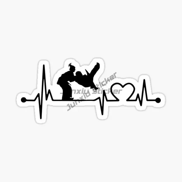 Brazilian Jujutsu BJJ SAVES LIVES Electrocardiogram Car Stickers Are Suitable for Any Smooth Flat PVC Material Sticker