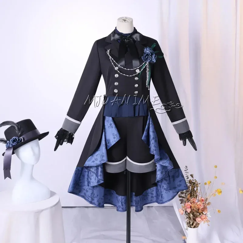 Preto Mordomo Ciel Phantomhive Costumi Cosplay Anime Festa di Carnevale Giapponese Diavolo Uniforme;5,m'7.d;