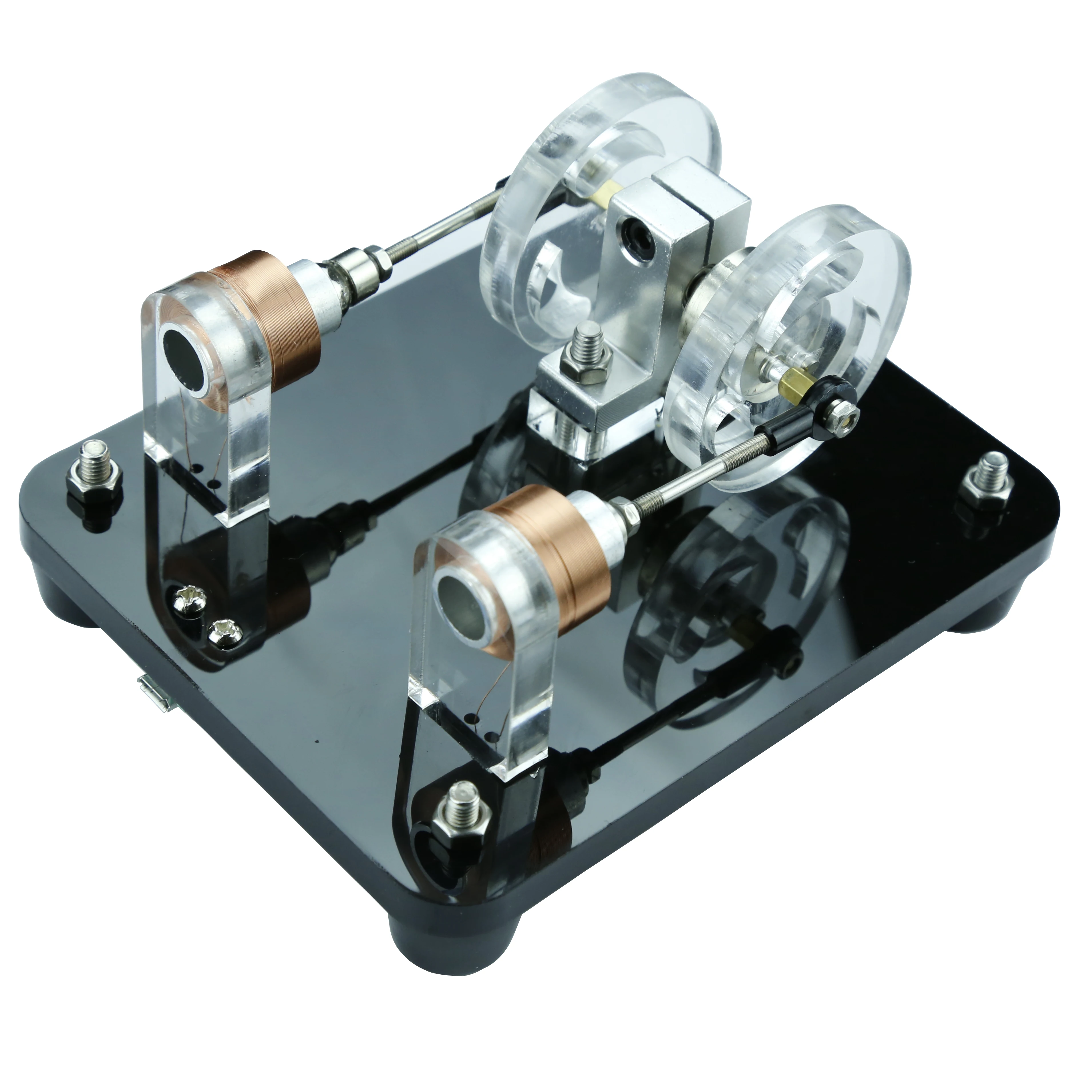 

Dual cylinder array electromagnetic engine model solar powered holiday creative gift children's ornament