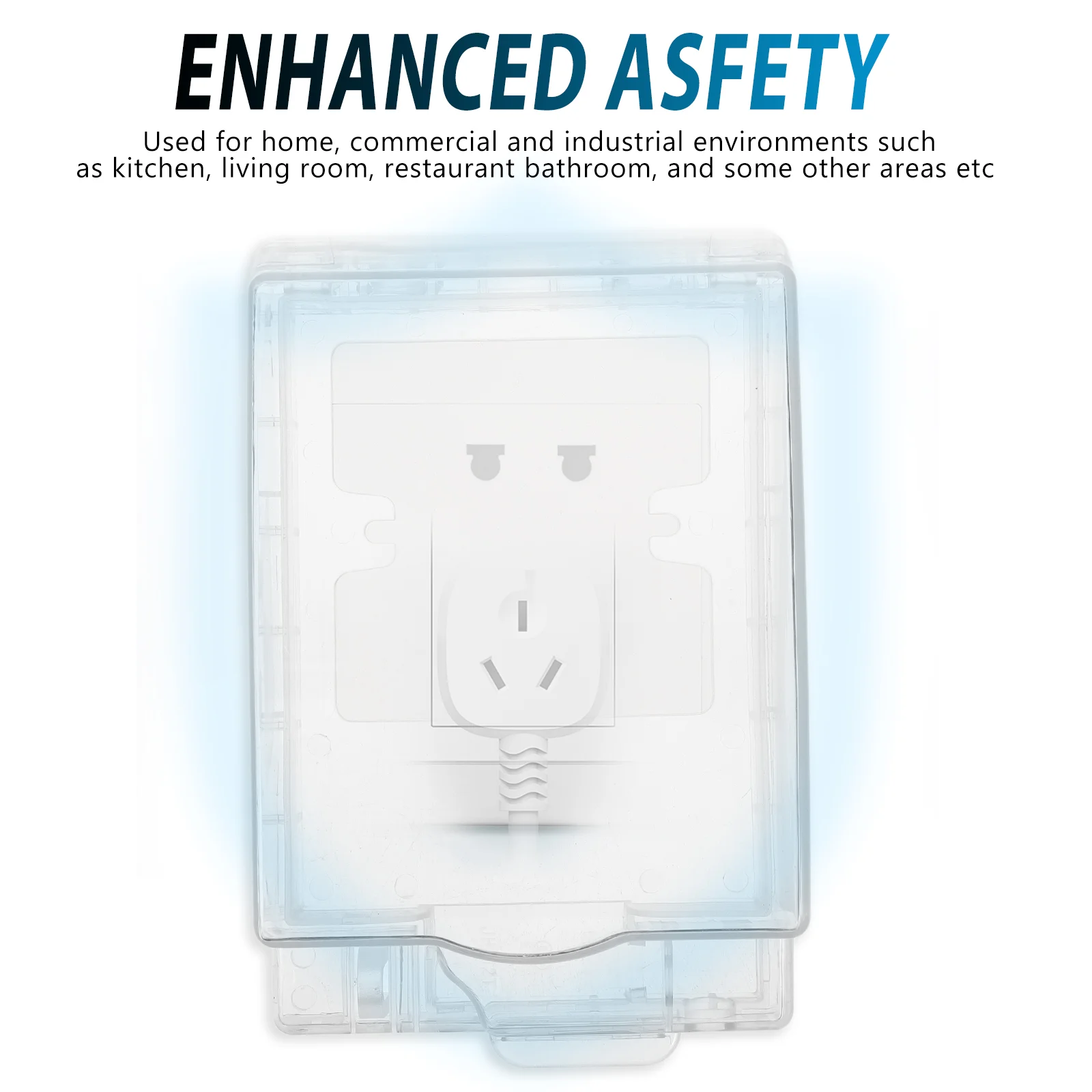 Couvercle de protection étanche, indicateur de Notification, boîtier de prise domestique, fil électrique Simple joint