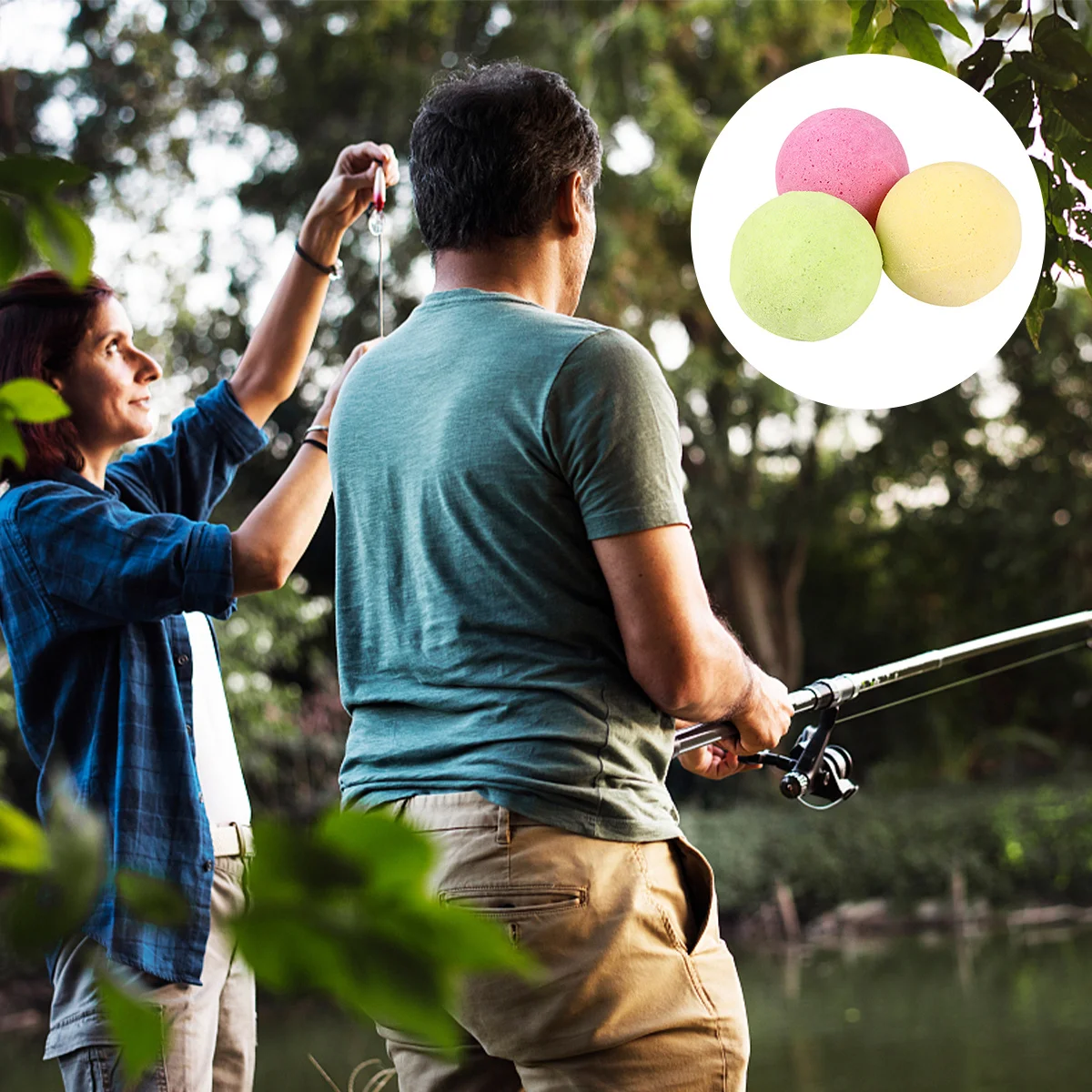 

3Pcs Bubble Fishing Lure Smell Ball Bait with Formula for Saltwater Freshwater Fish