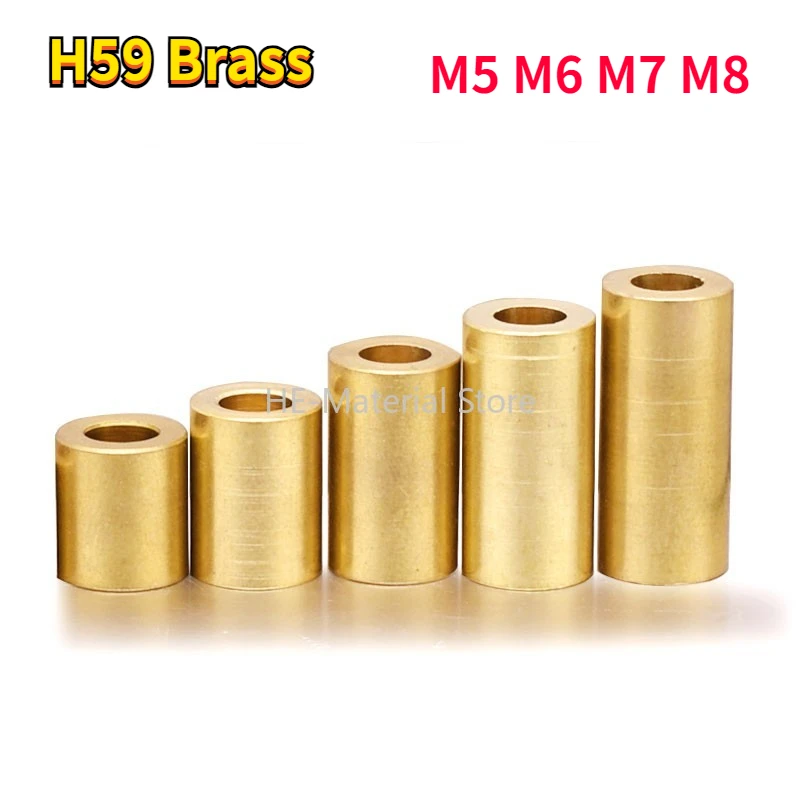 

2-20Pcs Length 3-20mm Brass Bushing Hollow Brass Tube Bearing Through Isolation Column Washer Gasket M5 M6 M7 M8