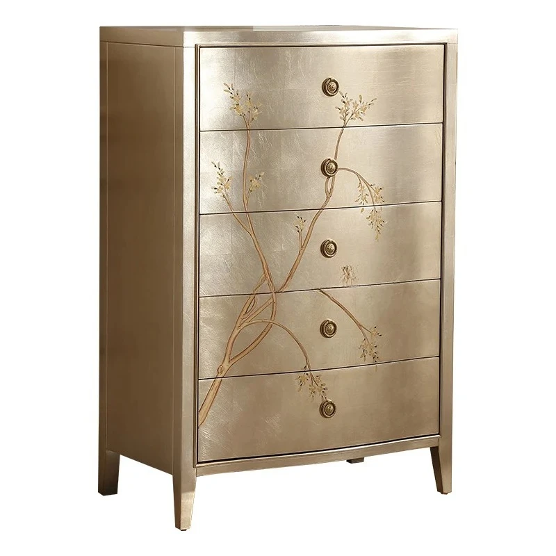 

French bedroom solid wood chest of drawers painted against the wall storage retro storage cabinet