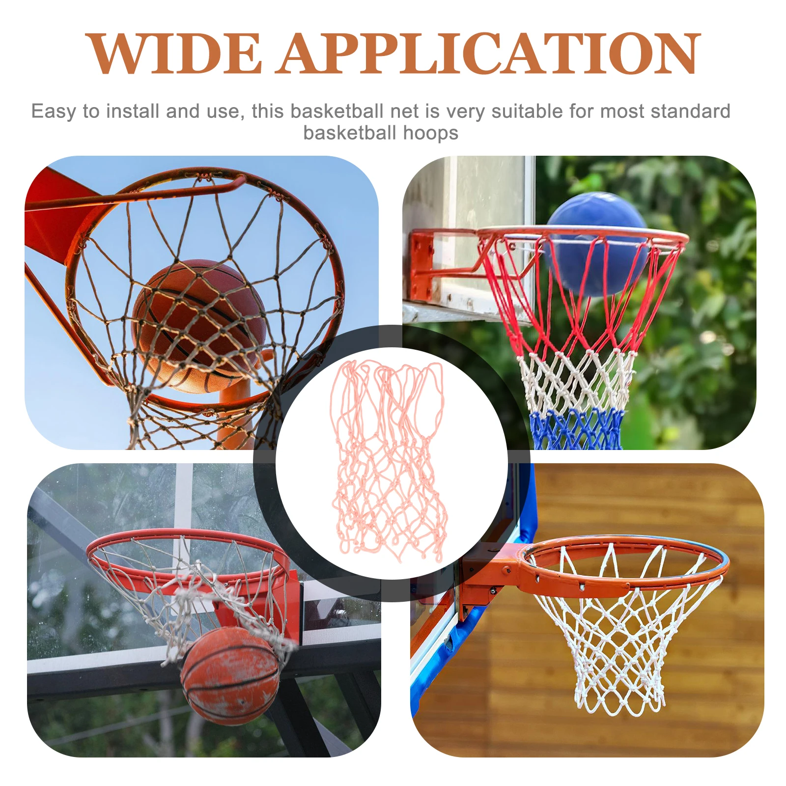 شبكة كرة سلة متوهجة في الظلام، بديل متين للاستخدام الخارجي لحقيبة شبكية بإطار طوق، رياضات الفريق الليلي المحمولة