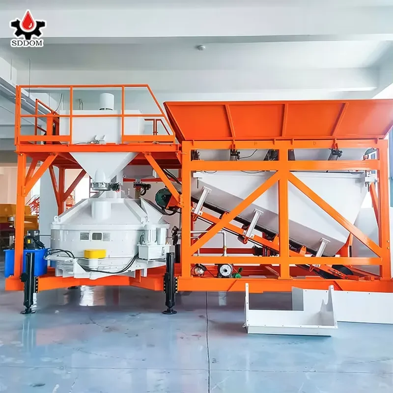 2026 CE SDDOM Brand MB1200B 25m3/h Small Capacity Ready Mixed Mobile Concrete Batch Plant