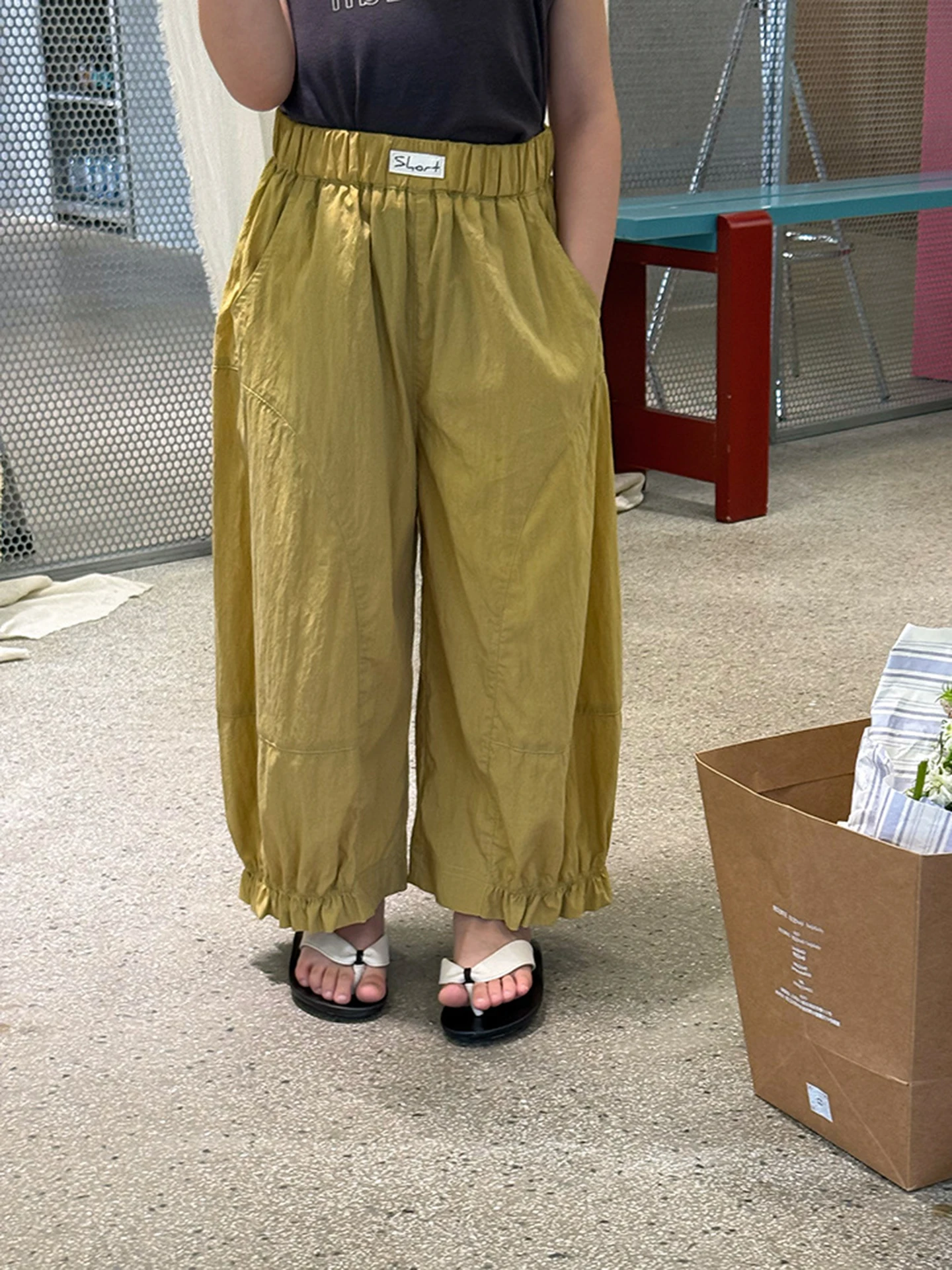 صيف جديد Sle أطفال بنات كشكش بالون السراويل كول الإحساس البعوض برهان فضفاض عادية هارلان السراويل أبي السراويل