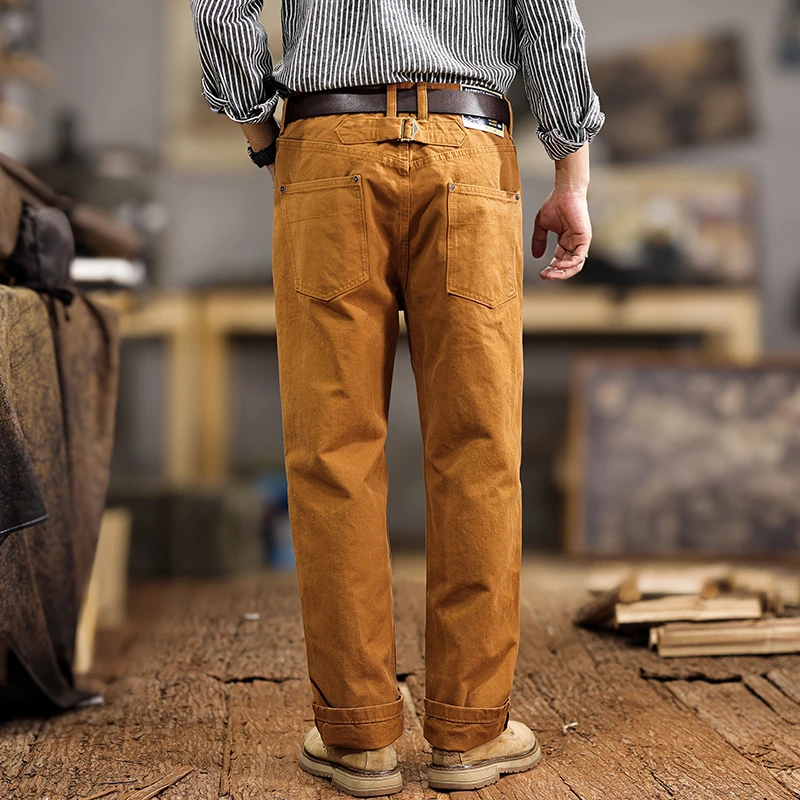 Mens Baggy Pants Men Loose Casaul Pants Fashion Pockets Desinger Patch Men's Luxury Trousers Dad Wide Leg Pants Dark Brown
