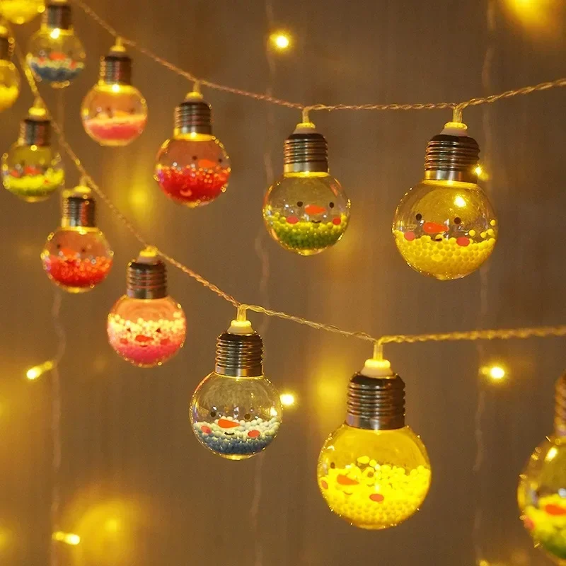 2/3/6M LED Bulb Ball String Lights Battery Power Balls Stars Garland for New Year Birthday Christmas Decor Fairy Light