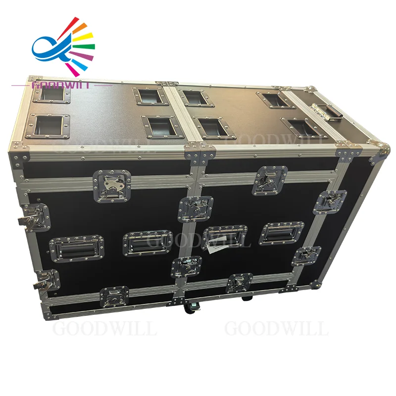 High Quality 12U Aluminum Flight Case with Dustproof Detachable Amplifier Rack Professional Audio Gear Storage Road Box Pro