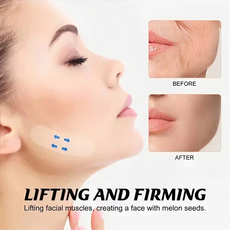 40 قطعة ملصقات رفع الوجه غير مرئية شفافة رقيقة الوجه بقع رفع أدوات V-شكل الوجه التجاعيد ترهل الجلد لاصق