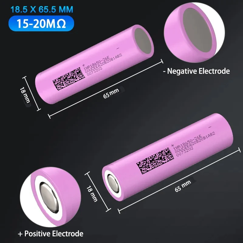 PURFIELD Original 2600mAh 18650 Battery INR18650 3.7V Lithium High Current 30A Power Batteries for Screwdriver Tool Flashlight