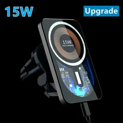 Magnetic Wireless Car Chargers Air Vent Mount Stand Charging Station For iPhone 12 13 14 XR Pro Max Macsafe Charger Phone Holder