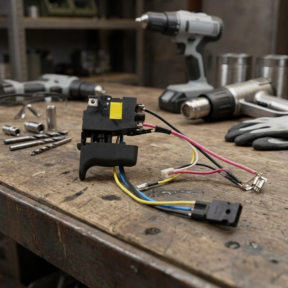 Cordless Rotary Hammer Drill Switch Replacement For 638882-6 6506549 Trigger Assembly With Copper Contacts For DHR202 DHR162 For