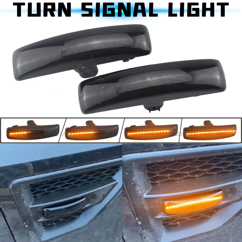 2x For Rover Sport L320 Land Rover LR2 Freeland 2 L359 LR3 LR4 Discovery 3/4 L319 LED Side Marker Lamp Repeater Indicator Light