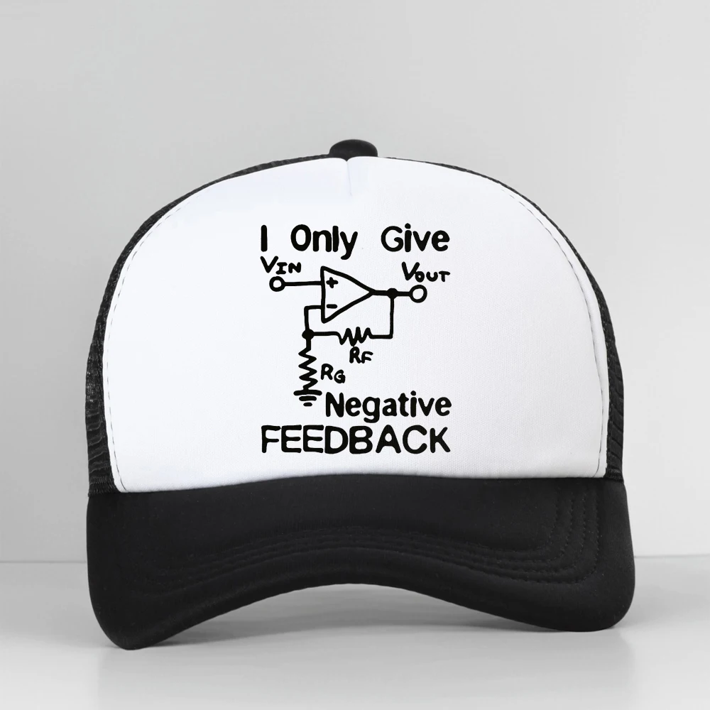 

I Give Negative Feedback Engineer Print Breathable Baseball Cap Men Golf Cap Summer Hat fashion casual women mesh sun hats