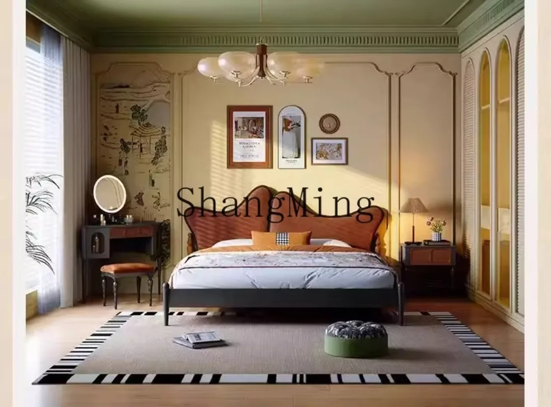 

ZYY retro solid wood dresser medium and ancient style master bedroom fan-shaped makeup table corner storage cabinet