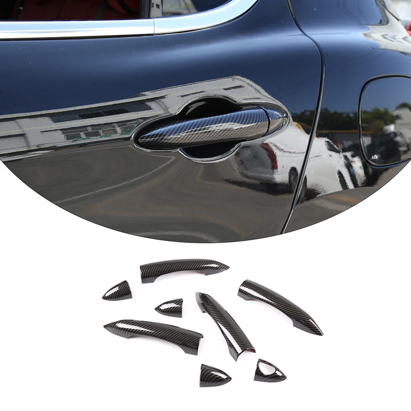 

Для 17-20 Alfa Romeo Giulia/Stelvio наружная ручка, декоративная крышка, внешний Стайлинг автомобиля, декоративные аксессуары, материал ABS