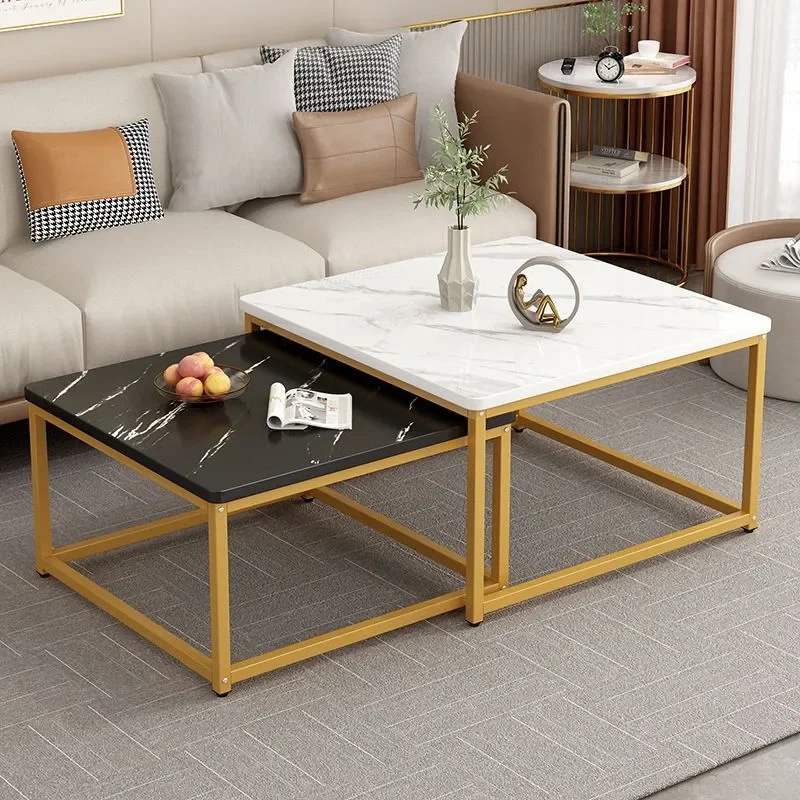 for Modern Simple Foldable Coffee Table Light Luxury High End Square Small Apartment Living Room Household Rental House Tea
