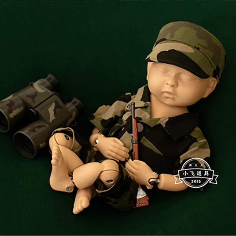 

❤️Newborn Photography Clothing Camouflage Hat+Jumpsuit 2Pcs/set Studio Baby Boy Photo Props Accessories Shoot Clothes Outfits