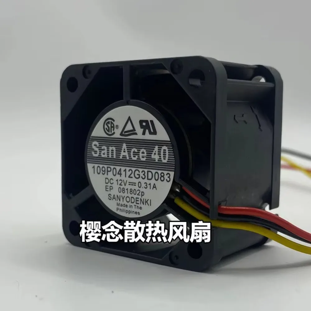 For Sanyo 109P0412G3D083 12V 4028 4CM 3-Wire High Airflow Cooling Fan