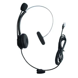 Auriculares con cable fijo RJ9 de 4 pines para teléfono, dispositivo de audio VoIP con micrófono de cancelación de ruido, centro de llamadas para 3Com Aastra