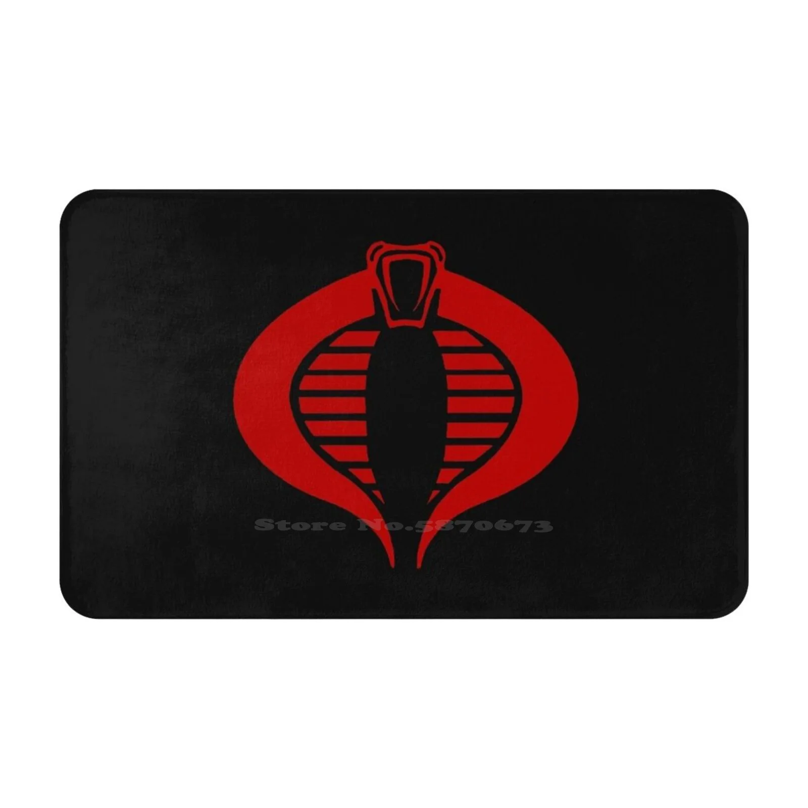 Gi Joe Enemy Logo Soft Cushion Car Home Carpet Door Mat Gijoes Gi Joes G I Joe 80S Toys Arah Commander Destro Snake Eyes