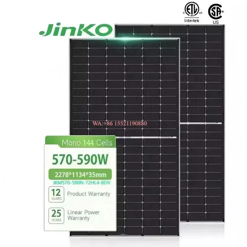 wmwmnu for Jinko N Type PV Solar Panels 590W Topcon Bifacial DIY Solar Panel USA Local Stock Las Vegas Warehouse Fast