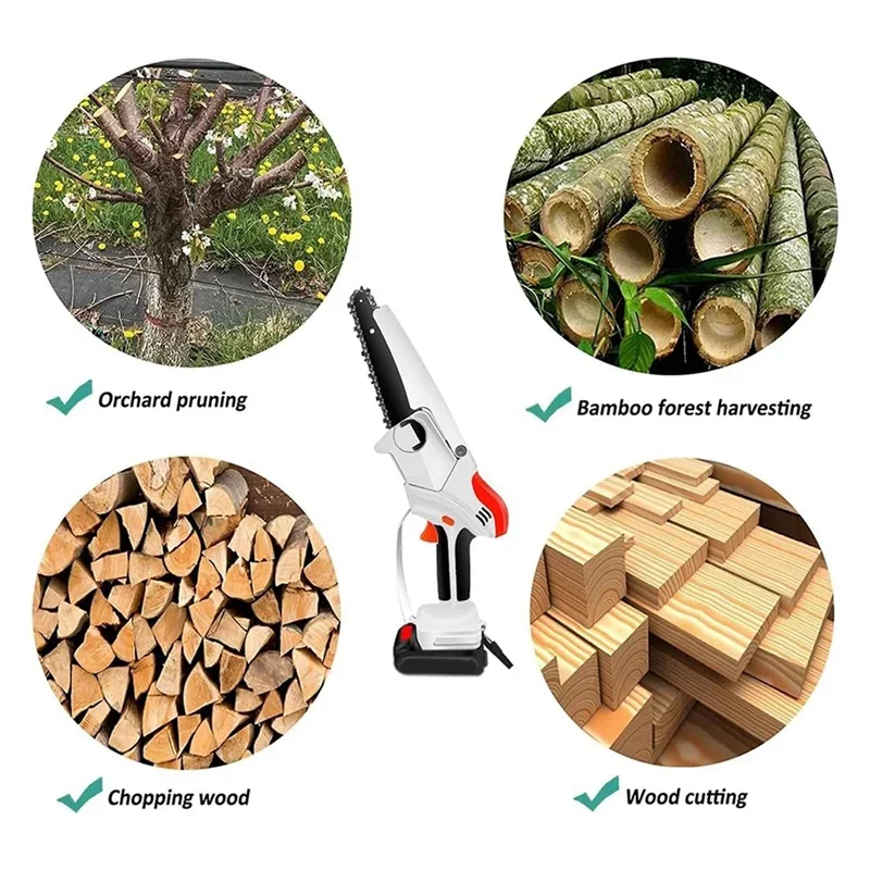 5 قطع 6 بوصة سلسلة المنشار الصغيرة مع 2 قطعة استبدال المنشار سلسلة بار ل اللاسلكي الكهربائية المحمولة بالمنشار الصغير Cortapelos