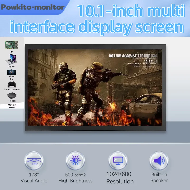 

Raspberry pi 10 Inch nontouch screen ips 1024x600 hd lcd hdmi-display for rpi 4b 3b + 3b pc secondary screen portable monitor