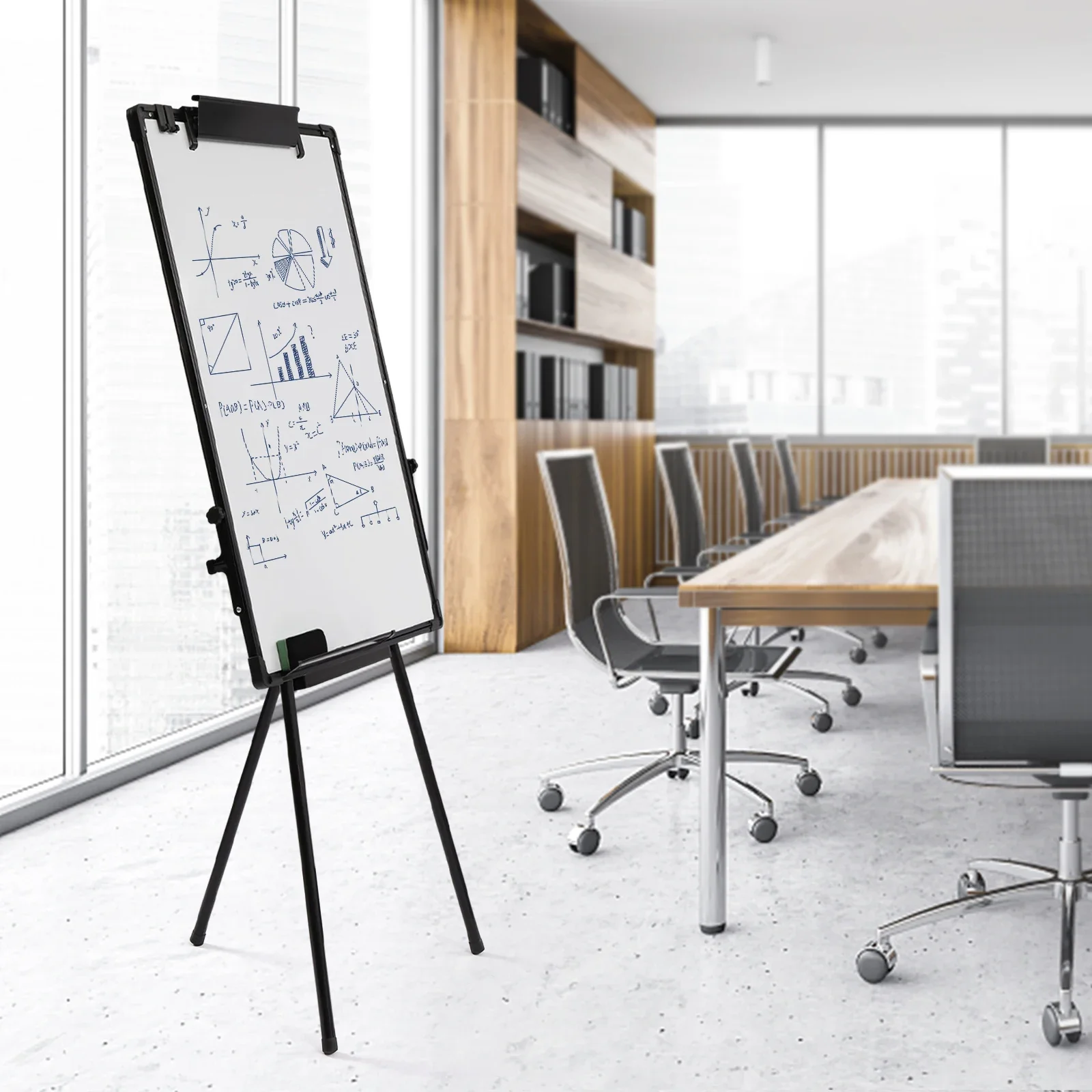 

36 x 24 in Easel Whiteboard, Magnetic Portable Dry Erase, 38.2-62.2 in Height Adjustable, Stand Tripod White Board for Teaching