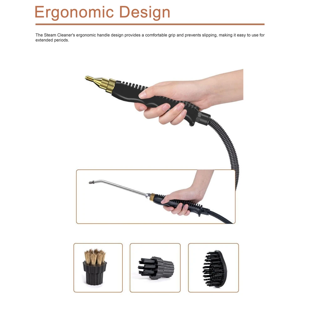 2500W Steam Cleaner for Home Car Quick Heating High Pressure Washer Portable Handheld Pressurized Steam Cleaning Machine