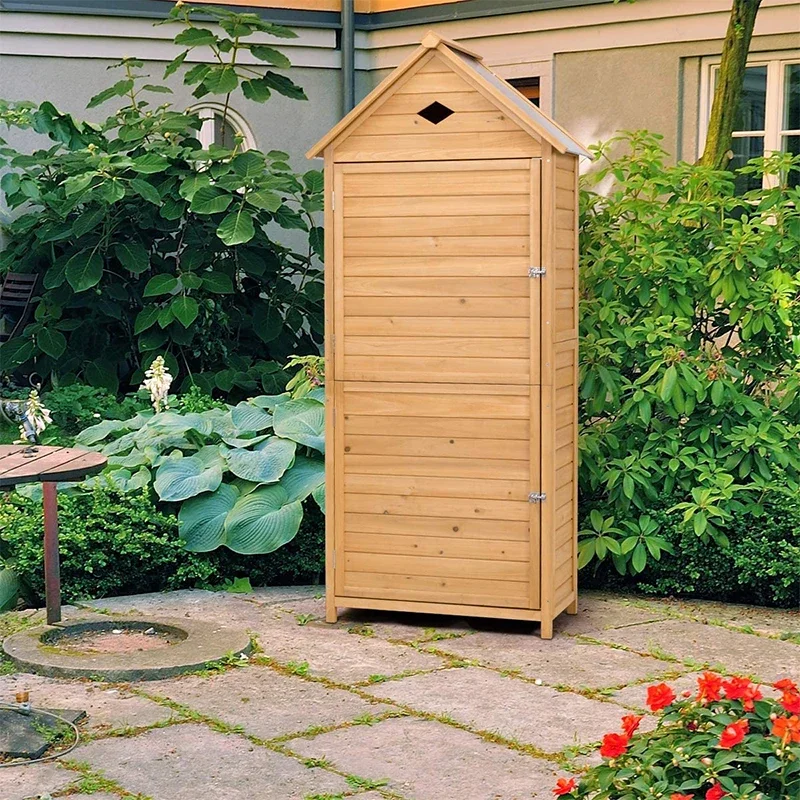 2026 Outdoor Wooden Garden Tool, Holder Organizer Durable Solid Wood Garden Tool Rack Storage Shed/