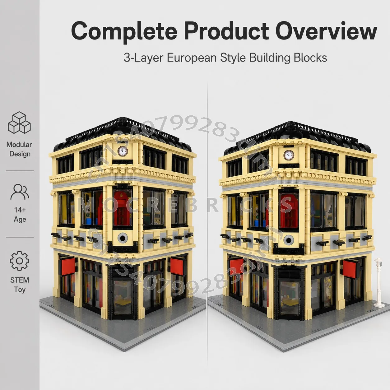 MOC Famous London Block Toy Store Building Blocks Micro Architecture Street View Bricks Model DIY Desktop Decor Gift For Adults