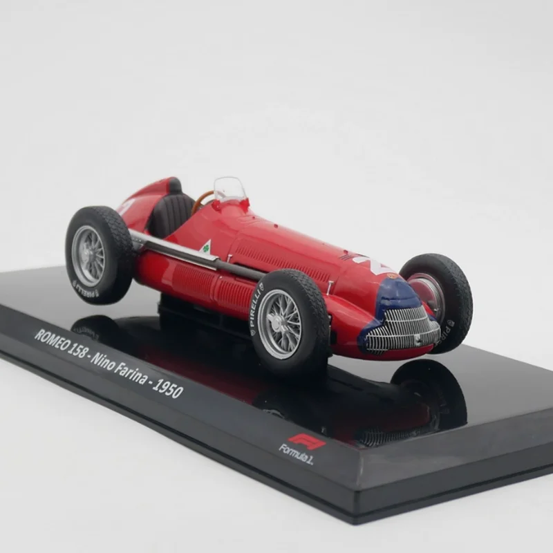 

Ixo 1:24 ROMEO 158 Nino Farina 195 F1 гоночный автомобиль из сплава, модель автомобиля, статическая коллекция, украшенные праздничные подарки, игрушки